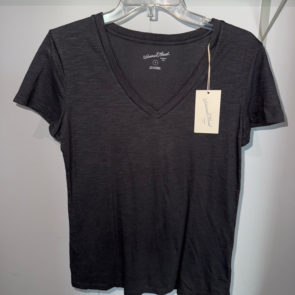 Universal Thread Black Fitted Short Sleeve Tee